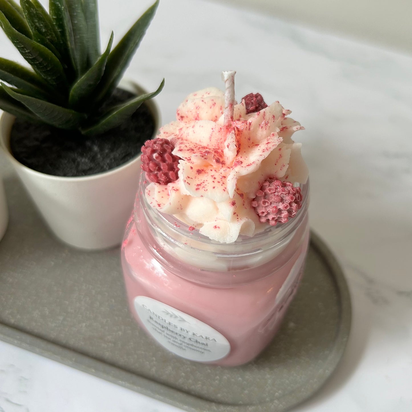 Raspberry Chai Dessert Candle
