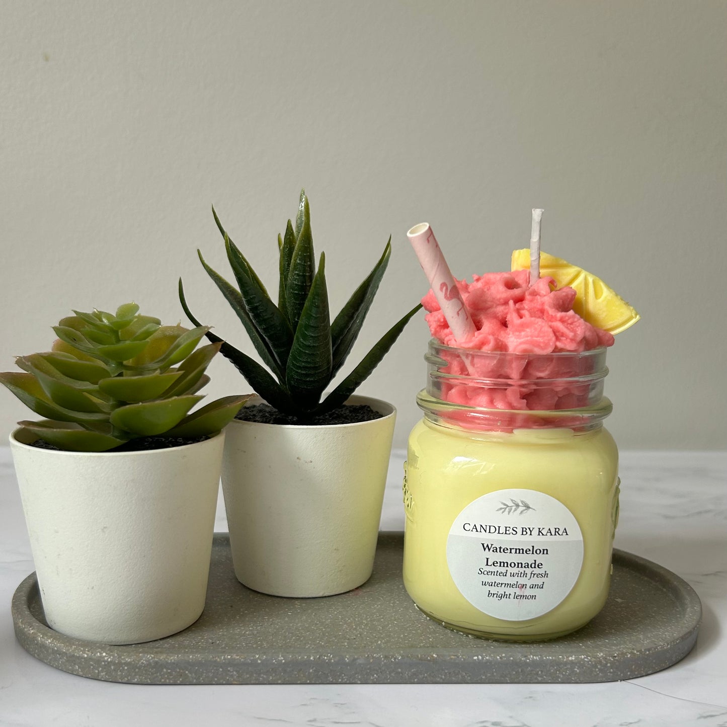 Watermelon Lemonade Dessert Candle