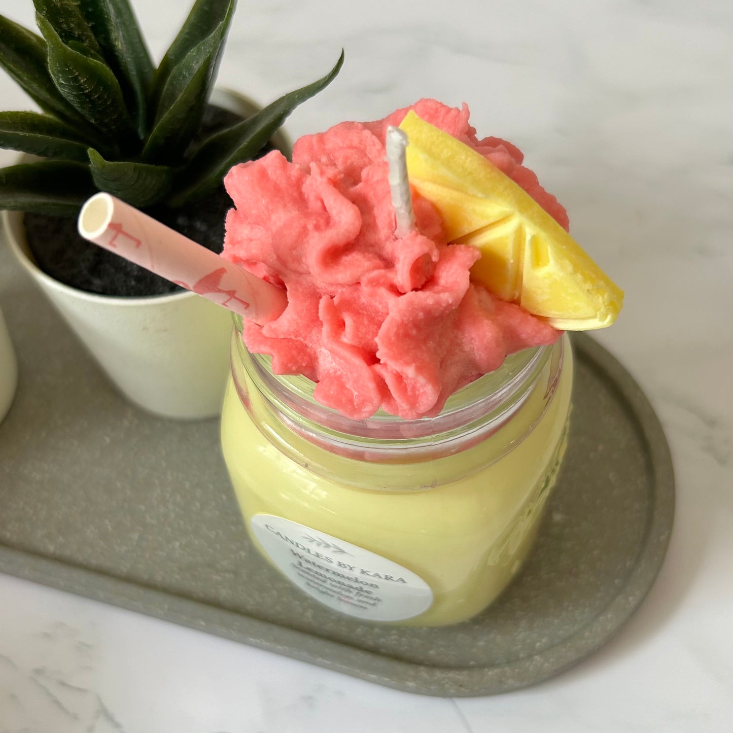 Watermelon Lemonade Dessert Candle